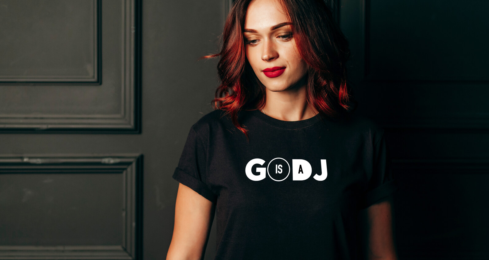 T-shirts inspired by music. Exclusive God is a DJT-shirt designed by Bill Wallsgrove