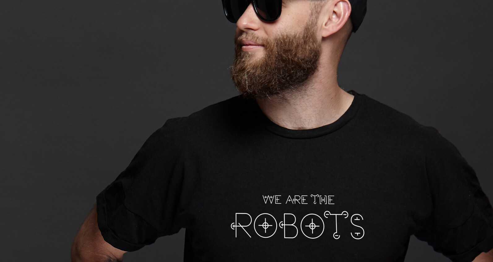T-shirts inspired by music. We are the Robots T-shirt designed by Nick Davis
